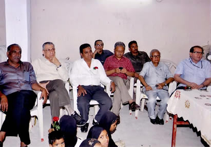 A section of the audience in the basement.
